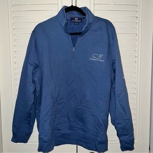 Vineyard Vines Blue Long Sleeve Quarter Zip Pullover Size Large